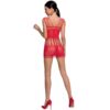 PASSION - WOMAN BS090 BODYSTOCKING ROSSO TAGLIA UNICA - immagine 2