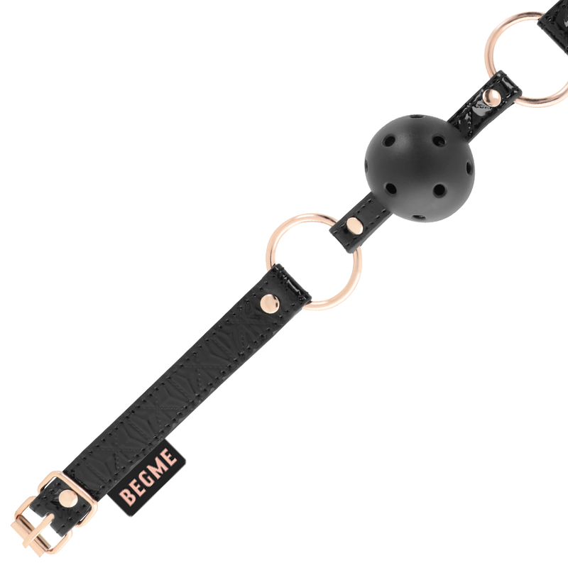 BEGME - BLACK EDITION BALL GAG VEGAN IN PELLE - immagine 3