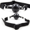 GAG A SFERA TRASPIRANTE IN TESSUTO NERO OHMAMA FETISH