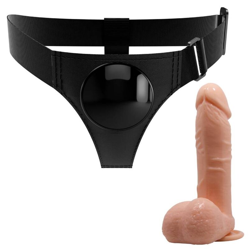 PRETTY LOVE - IMBRAGATURA SLIP UNIVERSALE CON DILDO TOM 20 CM NATURALE - immagine 3