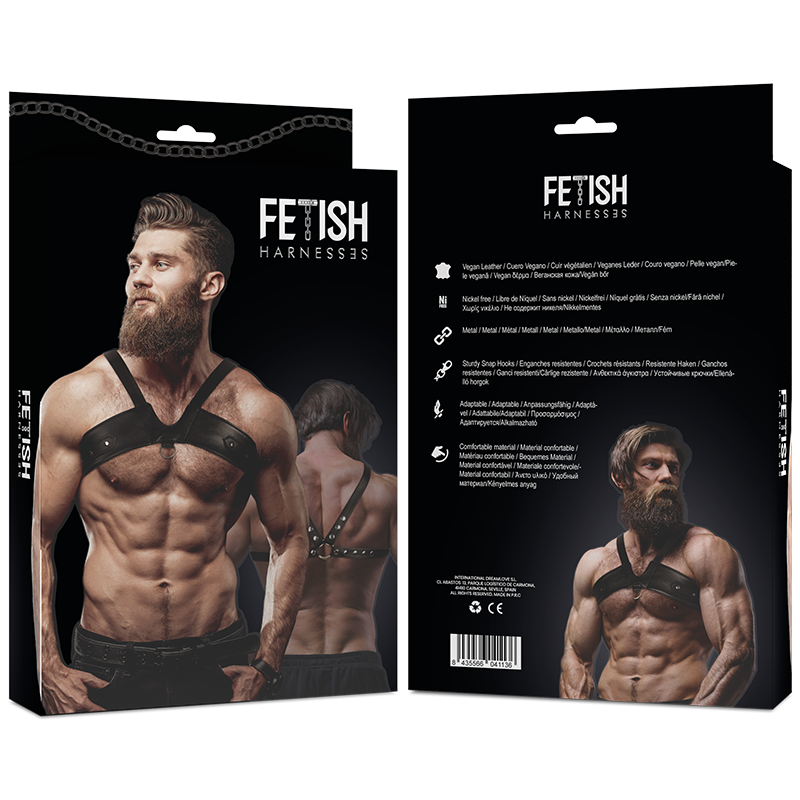 FETISH SUBMISSIVE ATTITUDE - IMBRACATURA PER IL PETTO IN ECOPELLE DELLA BRIGATA UOMO - immagine 3