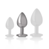 INTENSE - PLUG ANALE IN METALLO ALLUMINIO CUORE BIANCO TAGLIA M - immagine 5
