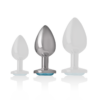 INTENSE - PLUG ANALE IN METALLO ALLUMINIO CUORE BLU TAGLIA M - immagine 5