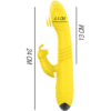 INTENSE - VIBRATORE MULTIFUNZIONE TOKY UP  DOWN CON STIMOLATORE CLITORALE GIALLO - immagine 4