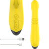 INTENSE - VIBRATORE MULTIFUNZIONE TOKY UP  DOWN CON STIMOLATORE CLITORALE GIALLO - immagine 5