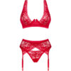 OBSESSIVE - LACELOVE SET TRES PIEZAS ROJO XS/S - immagine 5