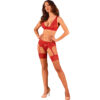 OBSESSIVE - LACELOVE SET TRES PIEZAS ROJO XS/S - immagine 3