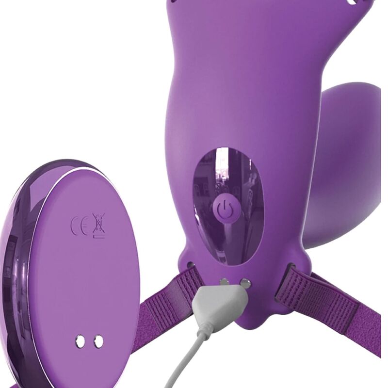 FANTASY FOR HER - PETTORINA G-SPOT BUTTERFLY CON VIBRATORE, RICARICABILE E TELECOMANDO VIOLA - immagine 3