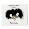 ADRIEN LASTIC - MANETTE IN METALLO CON PIUME NERE - immagine 3