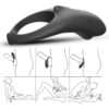 ARMONY - ANELLO VIBRATORE SHARK PER TELECOMANDO DI COPPIA NERO - immagine 5