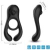 ARMONY - VEYRON DOPPIO ANELLO VIBRATORE GIOCATTOLO PER COPPIA TELECOMANDO NERO - immagine 3