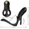 ARMONY - JOY JUMPER ANELLO VIBRATORE PER COPPIA E PLUG ANALE TELECOMANDO NERO - immagine 3