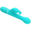 PRETTY LOVE - VIBRATORE DEJON RABBIT 3 IN 1 MULTIFUNZIONE VERDE ACQUA - immagine 5