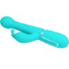 PRETTY LOVE - VIBRATORE DEJON RABBIT 3 IN 1 MULTIFUNZIONE VERDE ACQUA - immagine 3