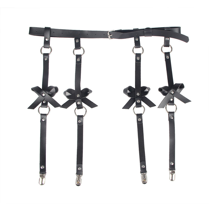 SUBBLIME - CATENA IN PELLE PER GAMBE NERA TAGLIA UNICA - immagine 4