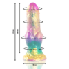 EPIC - DILDO IRIS CON TESTICOLI ARCOBALENO DI PIACERE - immagine 3