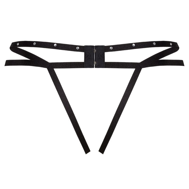 LIVCO CORSETTI FASHION - NOMADE TANGA CROTCHLESS NEGRO - immagine 4