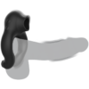 ARMONY - ANELLO VIBRATORE IN SILICONE 3 MOTORI RICARICABILE NERO - ORO - immagine 3