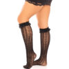 LEG AVENUE - MEDIAS HASTA LA RODILLA CON VOLANTES NEGRO - immagine 4