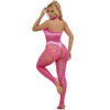 SUBBLIME - 952389 BODYSTOCKING A RETE E PIZZO SENZA CAVALLO CON COLLO ALTO ROSA TAGLIA UNICA - immagine 2