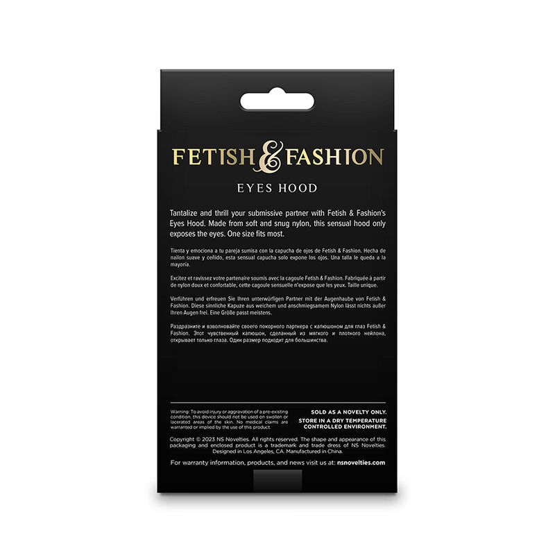NS NOVELTIES - FETISH FASHION OCCHI CAPPUCCIO NYLON NERO - immagine 3