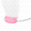KINK - COLLARE CON GUINZAGLIO 65 CM CON RESTRIZIONI ROSA 36-42 CM X 5,5 CM - immagine 4