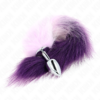 KINK - PLUG ANALE TAGLIA S 7 X 3 CM CON CODA SINTETICA 40 CM VIOLA - immagine 3
