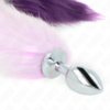 KINK - PLUG ANALE TAGLIA S 7 X 3 CM CON CODA SINTETICA 40 CM VIOLA - immagine 4