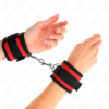 KINK - TENUTA DA POLSO IN NYLON HOOKLOOP ROSSO-NERO MODELLO 2 REGOLABILE 18-35 CM X 6 CM - immagine 4