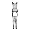 PASSION - BS 104 BODYSTOCKING BIANCO TAGLIA UNICA - immagine 3