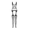 PASSION - BS 106 BODYSTOCKING ROSSO TAGLIA UNICA - immagine 3