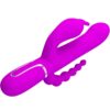 PRETTY LOVE - CAMMY VIBRATORE TRIPLO MULTIFUNZIONE 4 IN 1 ROSA - immagine 4
