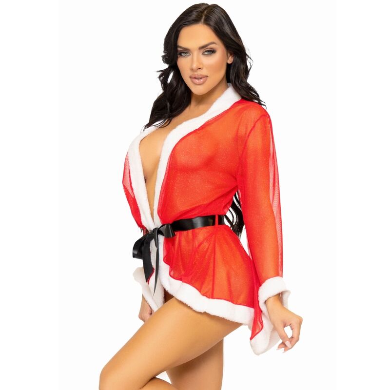 LEG AVENUE - COSTUME INTIMO SEXY NATALE BABBO NATALE ROSSO M/L - immagine 5