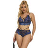 SUBBLIME - 954062 REGGISENO + SLIP PIZZO BLU S/M - immagine 4