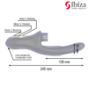 IBIZA - VIBRATORE CLITORIALE MULTICELLULARE E DOPPIA ONDA CON SPAZZOLA RABITT HI-TECH - immagine 5