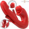 INTENSE - NATHY DOPPIO VIBRATORE CON STIMOLANTE MULTIFUNZIONE BOCCA ROSSO - immagine 2