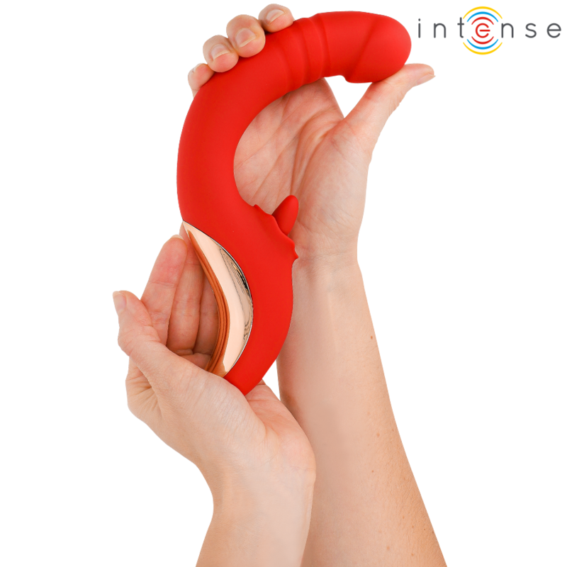 INTENSE - PAULINA VIBRATORE E STIMOLATORE A FORMA DI U ROSSO - immagine 3