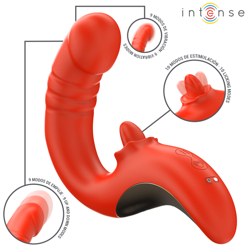 INTENSE - PAULINA VIBRATORE E STIMOLATORE A FORMA DI U ROSSO - immagine 2