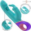 INTENSE - MONICA VIBRATORE RABBIT CON STIMOLATORE G-SPOT ROTANTE BLU - immagine 2