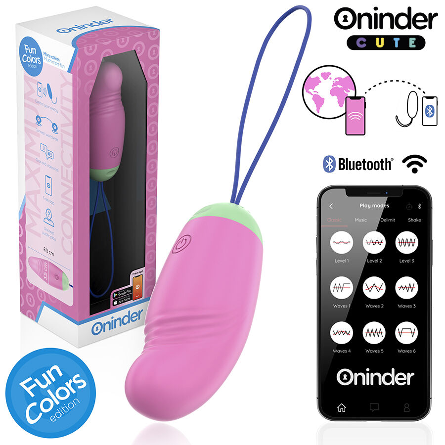 ONINDER CUTE - UOVO IN SILICONE VIBRANTE-ROTANTE A 360° PER AMARE IL PIACERE - APP GLOBALE GRATUITA - immagine 3