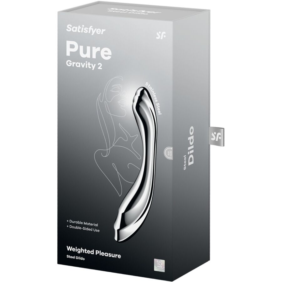 SATISFYER - DILDO A DOPPIA ESTREMITÀ IN ACCIAIO INOX PURE GRAVITY 2 - immagine 5
