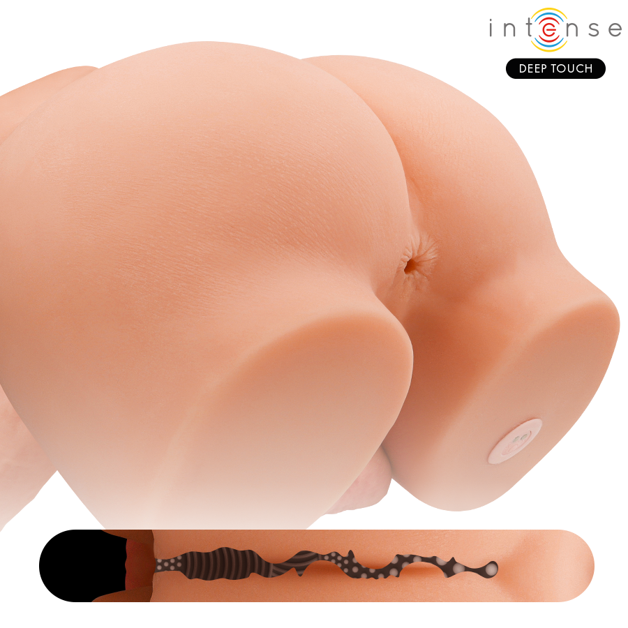 INTENSE DEEP TOUCH - TORSO RICHIE CON ANO E DILDO REALISTICO CON TELECOMANDO A SPINTA E VIBRAZIONE 4,7 KG - immagine 5