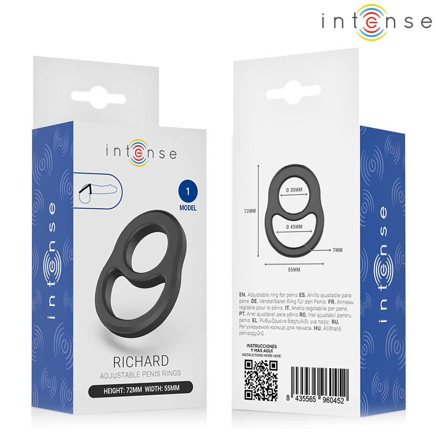 INTENSE - RICHARD DOPPIO ANELLO PER PENE MODELLO 1 - immagine 5