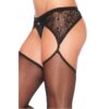 LEG AVENUE - COLLANT CON RICAMO GIACCA NERA - immagine 2