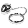 METAL HARD - ANELLO COCK 50MM + CATENA CON SFERA IN METALLO - immagine 2