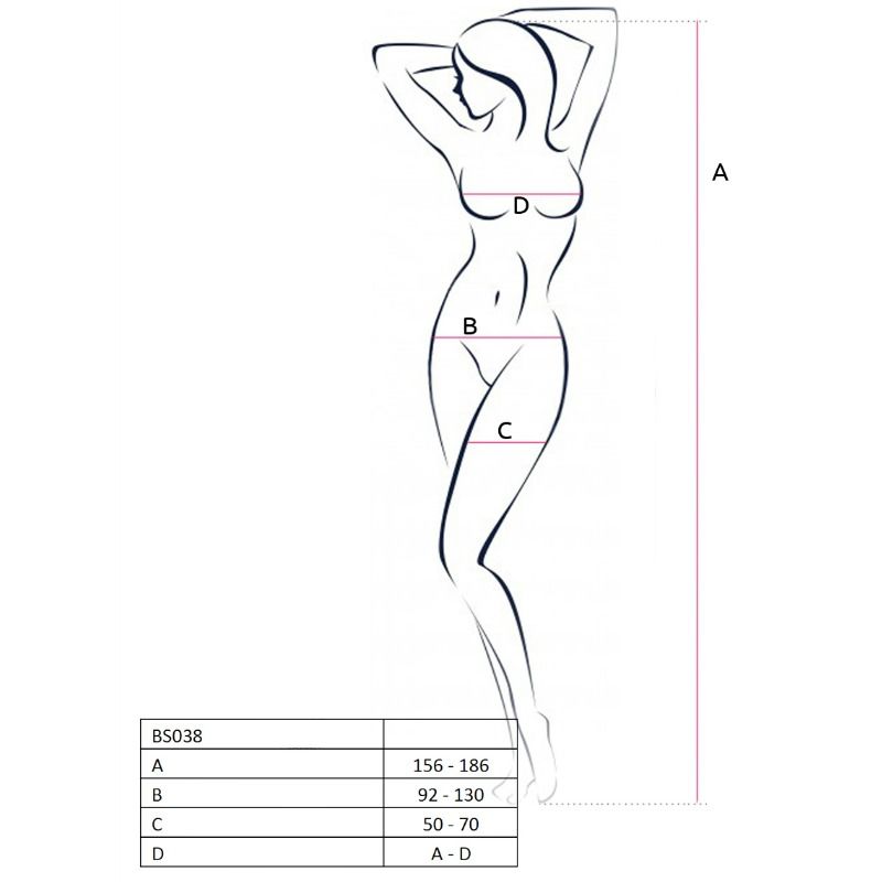 PASSION - WOMAN BS038 BODYSTOCKING ROSSO TAGLIA UNICA - immagine 2