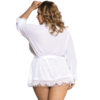 SUBBLIME - QUEEN PLUS BABYDOLL BIANCO CON FRANGE - immagine 3