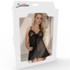 SUBBLIME - BABYDOLL CON FIOCCO E LACCI FLOREALI ROSSO S / M - immagine 4