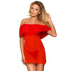 SUBBLIME DRESSES - VESTIDO CORTO + TANGA ROJO L/XL