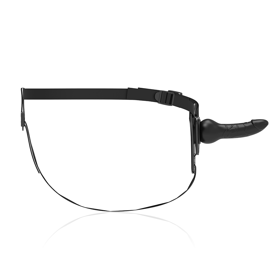 FETISH SUBMISSIVE HARNESS - SILICONE NERO REALISTICO 16 CM - immagine 3